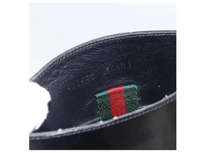 Botas Largas GUCCI Piel de Ternera No Nacida 34 1/2 C Negro Auth 174616A - vista 26