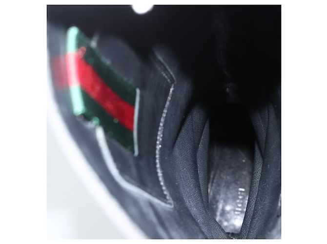 Botas Largas GUCCI Piel de Ternera No Nacida 34 1/2 C Negro Auth 174616A - vista 29