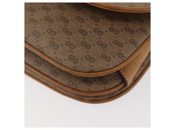 Gucci Borsa a Spalla Micro GG Supreme PVC Beige Oro 001 406 1780 Auth BAZ693 D'oro - vista 14