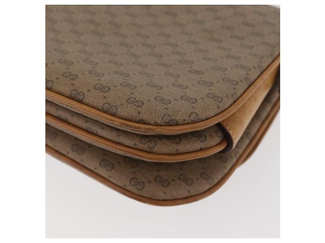 Gucci Borsa a Spalla Micro GG Supreme PVC Beige Oro 001 406 1780 Auth BAZ693 D'oro - vista 16