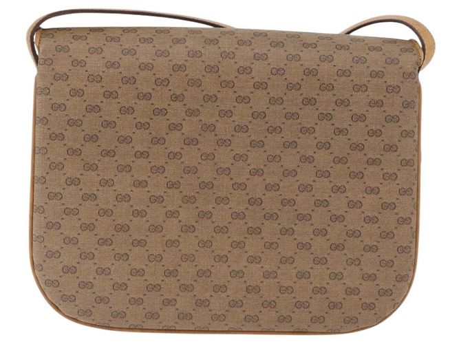 Gucci Borsa a Spalla Micro GG Supreme PVC Beige Oro 001 406 1780 Auth BAZ693 D'oro - vista 2