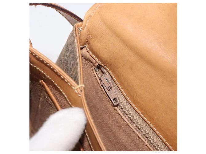 Gucci Borsa a Spalla Micro GG Supreme PVC Beige Oro 001 406 1780 Auth BAZ693 D'oro - vista 25