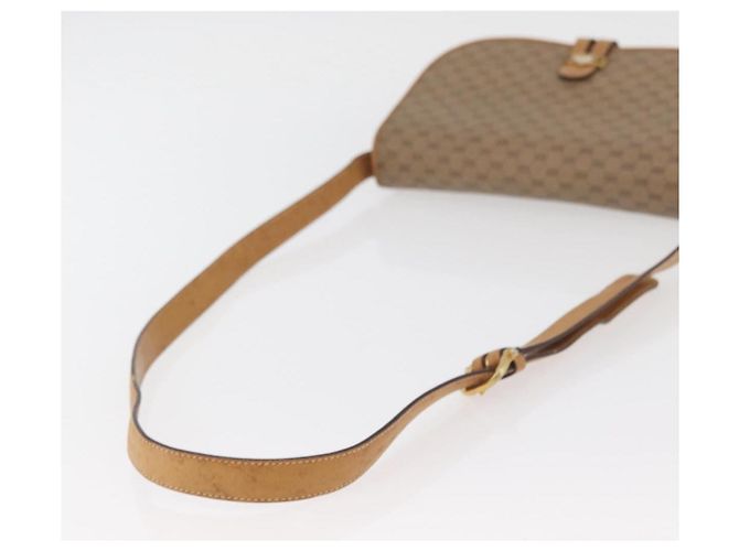 Gucci Borsa a Spalla Micro GG Supreme PVC Beige Oro 001 406 1780 Auth BAZ693 D'oro - vista 7