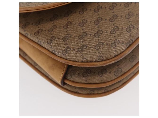 Gucci Borsa a Spalla Micro GG Supreme PVC Beige Oro 001 406 1780 Auth BAZ693 D'oro - vista 9