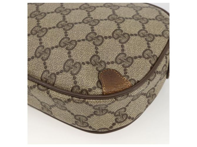 Borsa Sherry Line GG Supreme Web di GUCCI in PVC Beige e Oro 89 02 066 Auth hk3624 D'oro - vista 15