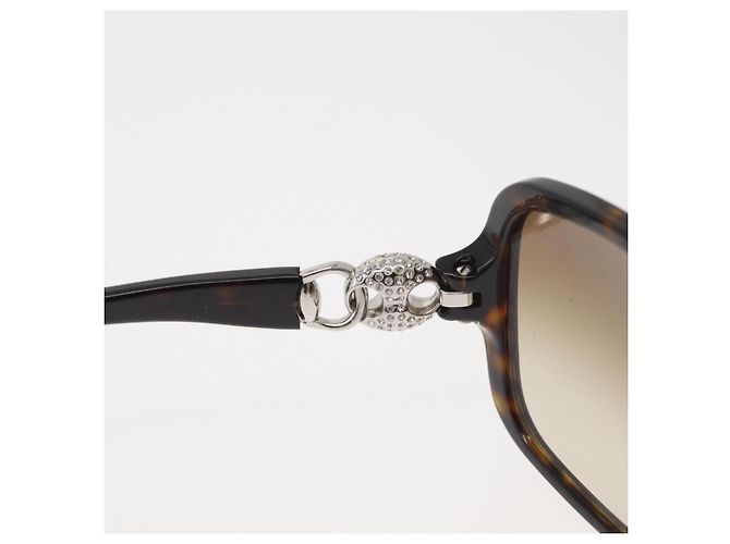 Gafas de sol GUCCI de plástico marrón Auth 155759 Castaño - vista 10