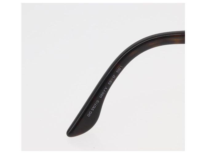 Gafas de sol GUCCI de plástico marrón Auth 155759 Castaño - vista 12