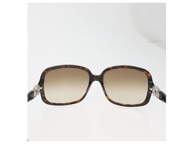 Gafas de sol GUCCI de plástico marrón Auth 155759 Castaño - vista 2