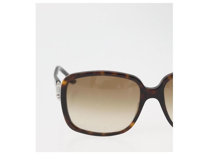 Gafas de sol GUCCI de plástico marrón Auth 155759 Castaño - vista 3