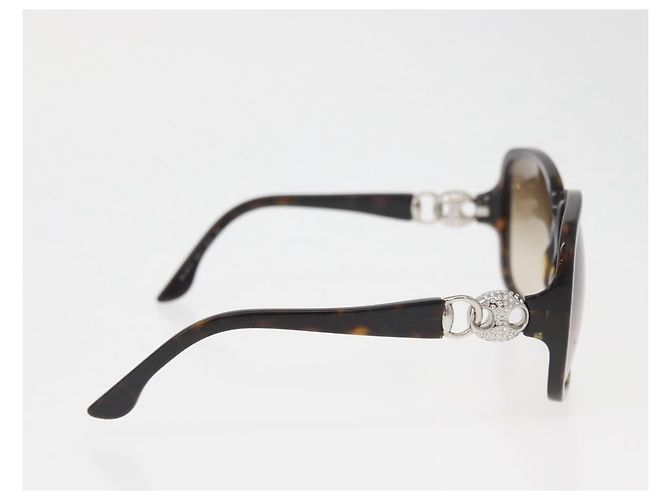 Gafas de sol GUCCI de plástico marrón Auth 155759 Castaño - vista 5