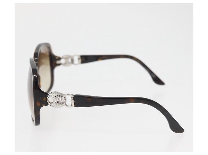 Gafas de sol GUCCI de plástico marrón Auth 155759 Castaño - vista 7