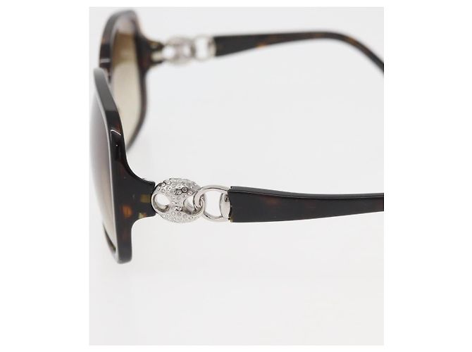 Gafas de sol GUCCI de plástico marrón Auth 155759 Castaño - vista 8