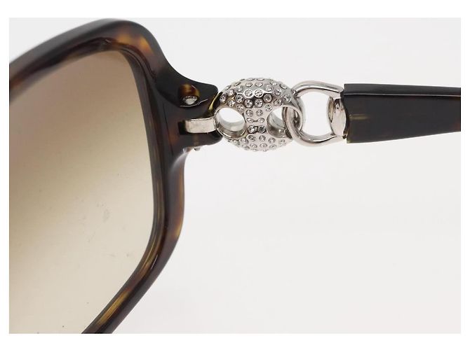 Gafas de sol GUCCI de plástico marrón Auth 155759 Castaño - vista 9