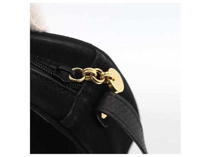 Vala Schultertasche aus Wildleder Schwarz Gold Auth BA11995 von Salvatore Ferragamo Golden - Ansicht 10