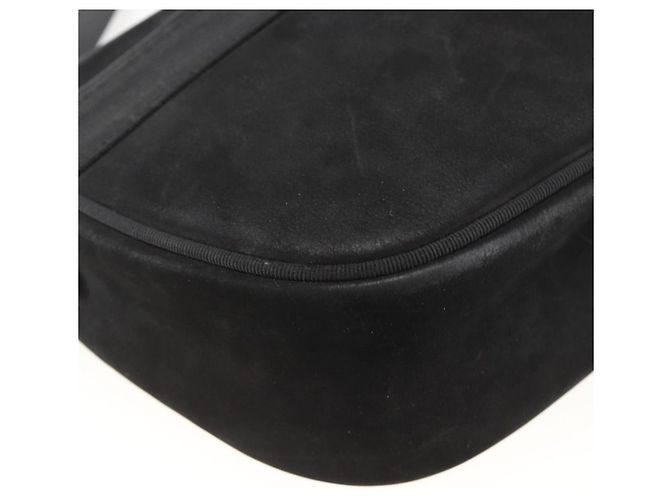 Vala Schultertasche aus Wildleder Schwarz Gold Auth BA11995 von Salvatore Ferragamo Golden - Ansicht 14