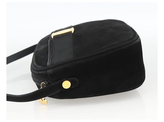 Vala Schultertasche aus Wildleder Schwarz Gold Auth BA11995 von Salvatore Ferragamo Golden - Ansicht 3