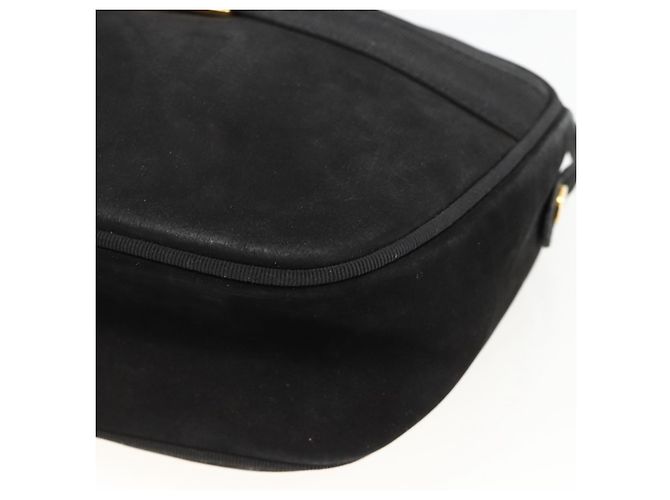 Vala Schultertasche aus Wildleder Schwarz Gold Auth BA11995 von Salvatore Ferragamo Golden - Ansicht 9