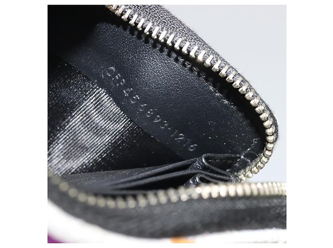 SAINT LAURENT Coin Purse Canvas Multicolor Silver Auth YKZ1018A Silvery Multiple colors - view 11