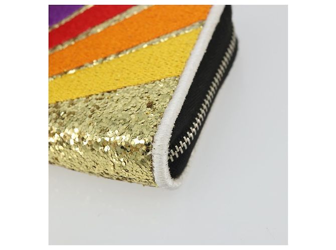 SAINT LAURENT Coin Purse Canvas Multicolor Silver Auth YKZ1018A Silvery Multiple colors - view 7