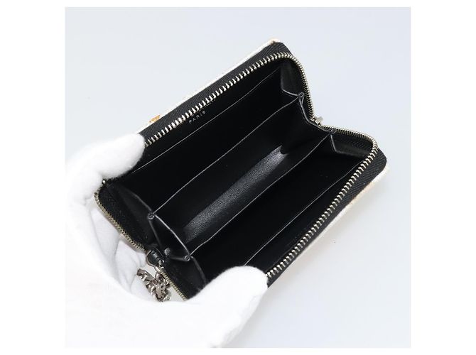 SAINT LAURENT Coin Purse Canvas Multicolor Silver Auth YKZ1018A Silvery Multiple colors - view 9