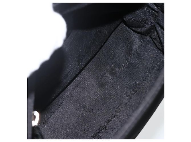 Borsa a mano Salvatore Ferragamo in nylon 2 in 1 nera e argento autentica ka3729A Nero - vista 11