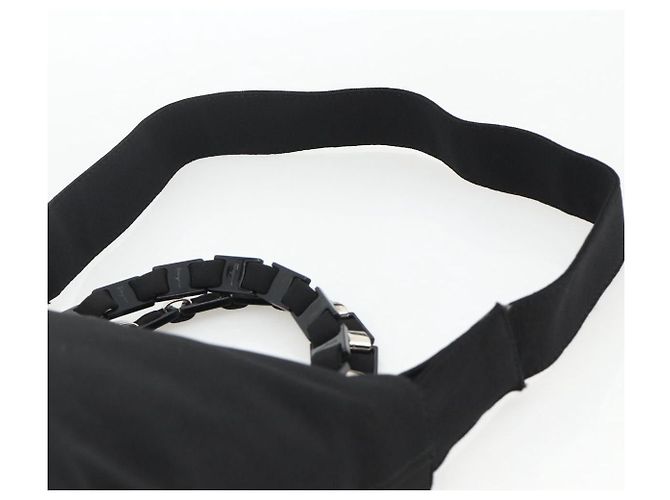 Borsa a mano Salvatore Ferragamo in nylon 2 in 1 nera e argento autentica ka3729A Nero - vista 14