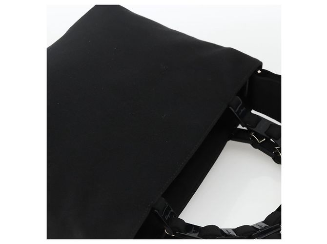 Borsa a mano Salvatore Ferragamo in nylon 2 in 1 nera e argento autentica ka3729A Nero - vista 6