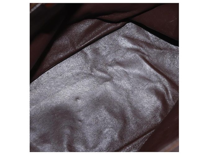 Borsa Tote a Catena CÉLINE Camoscio Marrone Oro Auth YKZ133 D'oro - vista 11