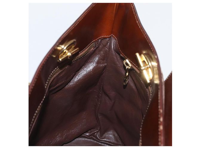Borsa Tote a Catena CÉLINE Camoscio Marrone Oro Auth YKZ133 D'oro - vista 19