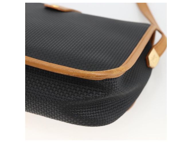 SAINT LAURENT Borsa a Spalla PVC Tela Nera Oro Auth 174423 Nero D'oro - vista 16