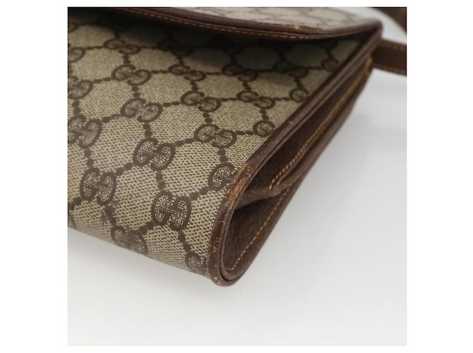 Gucci Borsa a Spalla GG Supreme PVC Beige Oro 904 02 050 Auth BAZ445 D'oro - vista 14