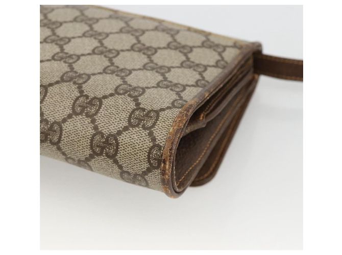 Gucci Borsa a Spalla GG Supreme PVC Beige Oro 904 02 050 Auth BAZ445 D'oro - vista 15
