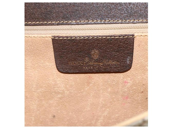 Gucci Borsa a Spalla GG Supreme PVC Beige Oro 904 02 050 Auth BAZ445 D'oro - vista 18