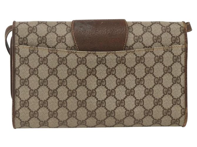 Gucci Borsa a Spalla GG Supreme PVC Beige Oro 904 02 050 Auth BAZ445 D'oro - vista 2