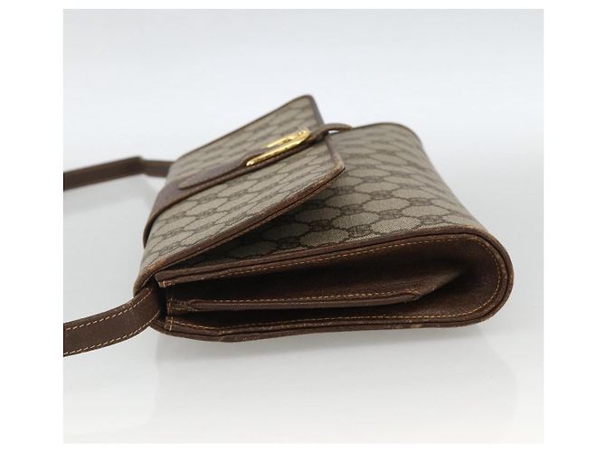 Gucci Borsa a Spalla GG Supreme PVC Beige Oro 904 02 050 Auth BAZ445 D'oro - vista 3