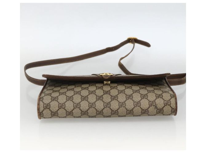 Gucci Borsa a Spalla GG Supreme PVC Beige Oro 904 02 050 Auth BAZ445 D'oro - vista 5
