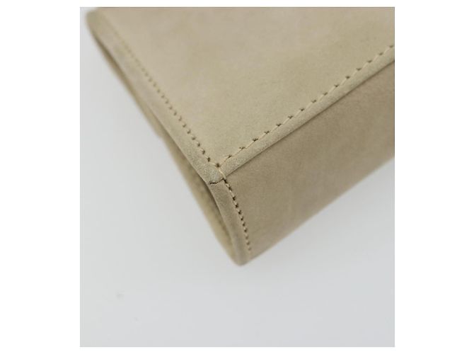 Borsa Pouch in Suede Beige e Oro Gancini di Salvatore Ferragamo Auth YKZ1630 D'oro - vista 17