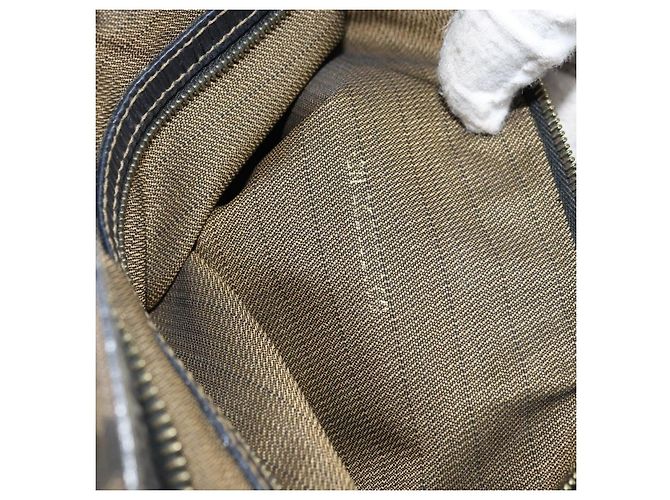 Borsa a mano in tela Zucca FENDI nera marrone oro Auth YKZ069 Nero D'oro - vista 12