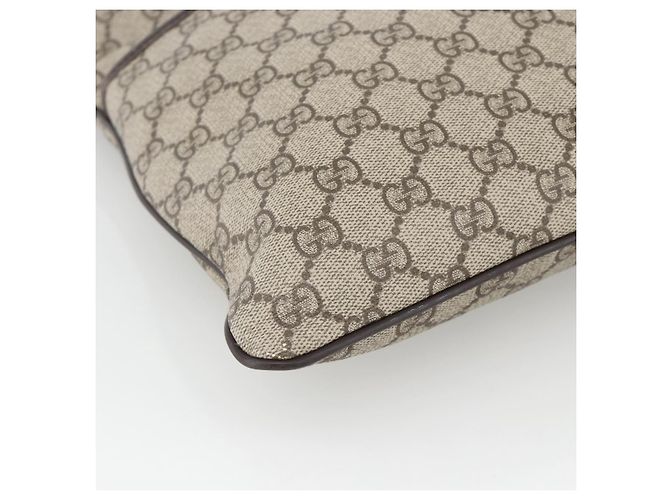 Borsa a Spalla GG Supreme in PVC Beige e Argento di GUCCI 141626 Auth ka3675 - vista 14