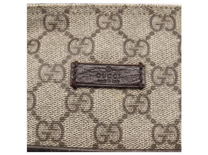 Borsa a Spalla GG Supreme in PVC Beige e Argento di GUCCI 141626 Auth ka3675 - vista 17