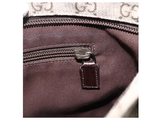 Borsa a Spalla GG Supreme in PVC Beige e Argento di GUCCI 141626 Auth ka3675 - vista 21
