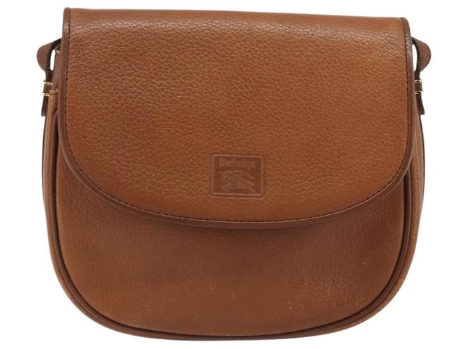 Borsa a Spalla Burberrys in Pelle Marrone Oro Auth hk3693 D'oro - vista 13