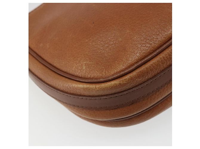 Borsa a Spalla Burberrys in Pelle Marrone Oro Auth hk3693 D'oro - vista 16