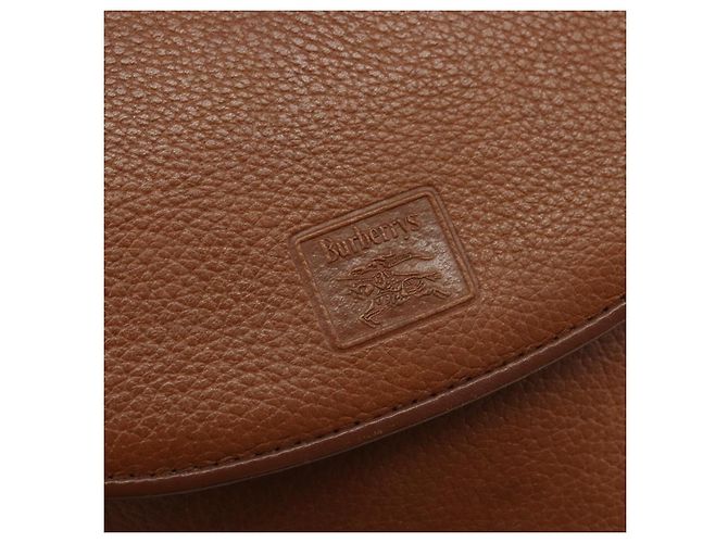 Borsa a Spalla Burberrys in Pelle Marrone Oro Auth hk3693 D'oro - vista 17