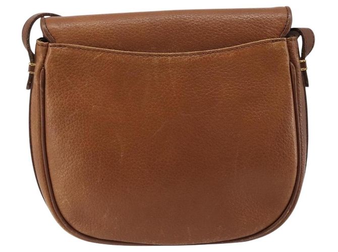 Borsa a Spalla Burberrys in Pelle Marrone Oro Auth hk3693 D'oro - vista 2