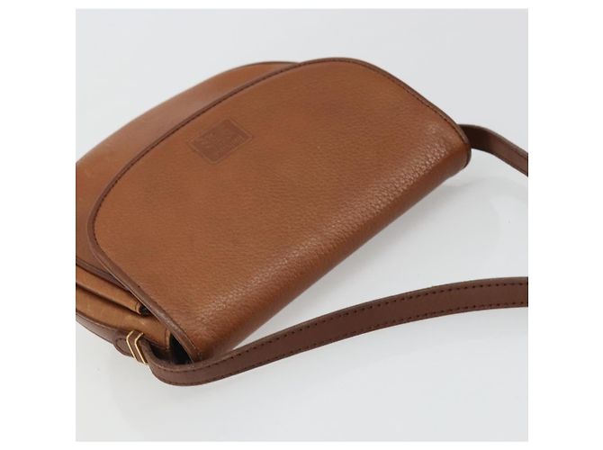 Borsa a Spalla Burberrys in Pelle Marrone Oro Auth hk3693 D'oro - vista 6