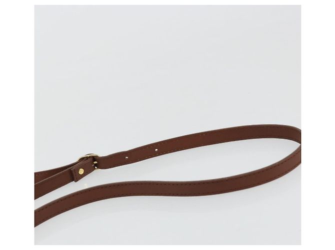 Borsa a Spalla Burberrys in Pelle Marrone Oro Auth hk3693 D'oro - vista 8