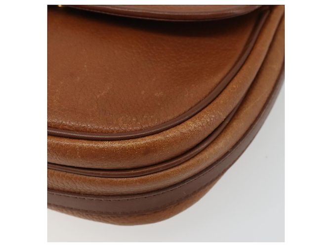 Borsa a Spalla Burberrys in Pelle Marrone Oro Auth hk3693 D'oro - vista 9