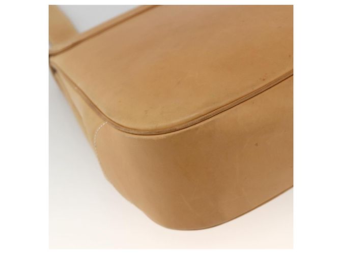 Borsa a Spalla Gancini in Pelle Beige Argento Auth BA11941 di Salvatore Ferragamo - vista 16