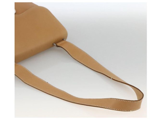 Borsa a Spalla Gancini in Pelle Beige Argento Auth BA11941 di Salvatore Ferragamo - vista 7